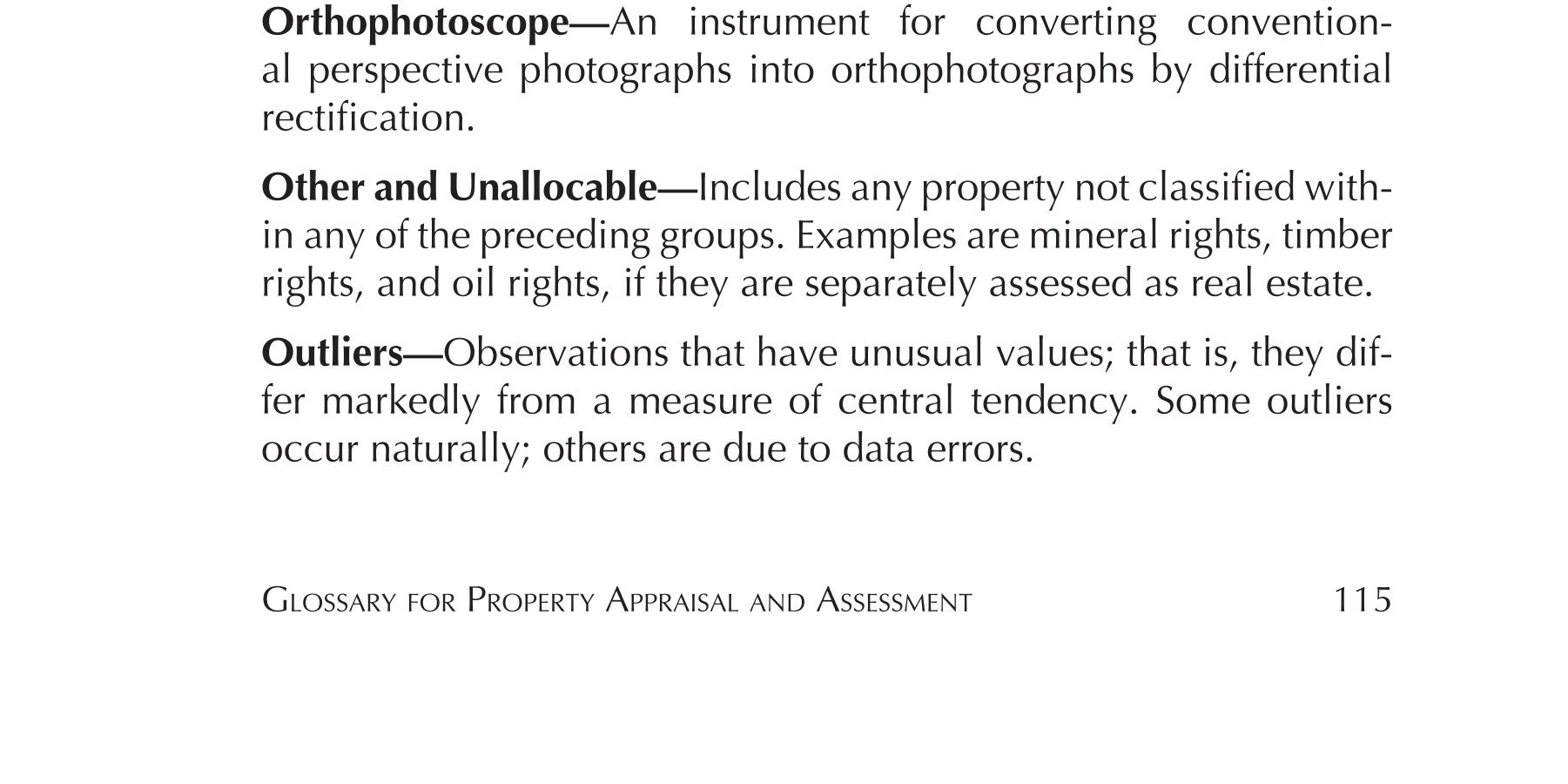 Glossary For Property Appraisal And Assessment, Second Edition