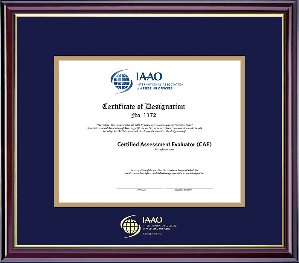 Designation certificate with optional frame